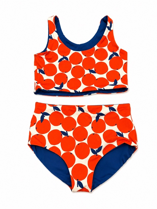 Hanna Andersson Other - Hanna Andersson Reversible Orange 🍊/Blue Bikini Set Size 6-7